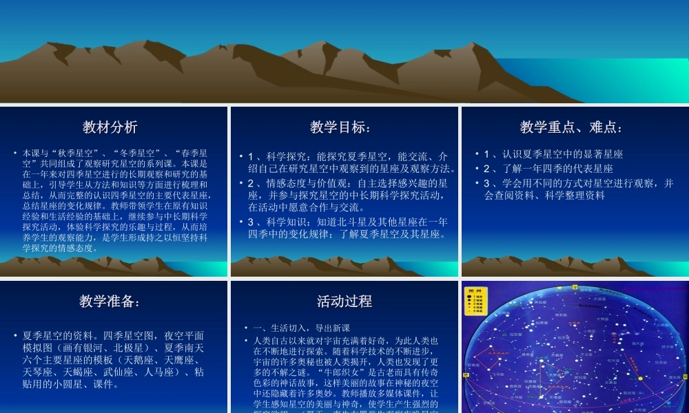 青岛小学科学四下《8 夏季星空》PPT课件 (1) .ppt
