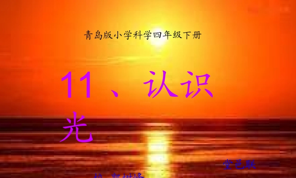 青岛小学科学四下《9 认识光》PPT课件 (12).ppt