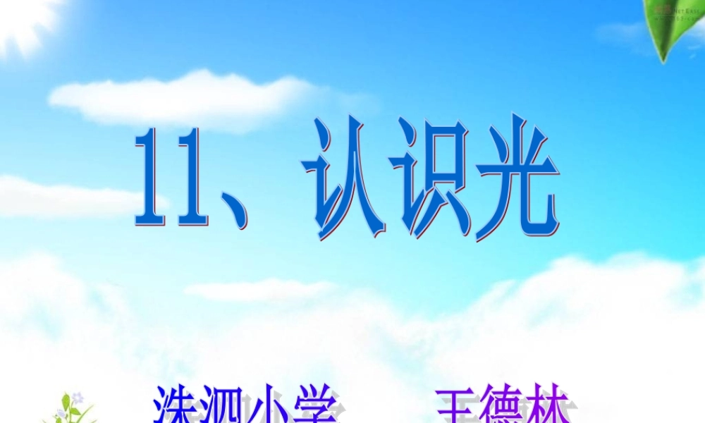 青岛小学科学四下《9 认识光》PPT课件 (5).ppt