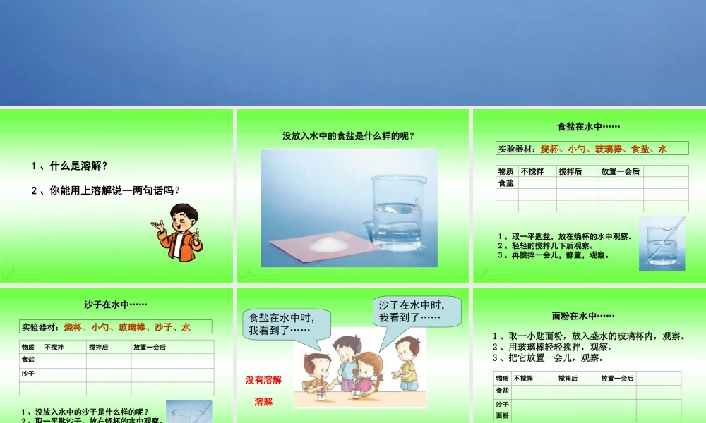 首师大小学科学三下《1.水能溶解一些物质》PPT课件(1) .ppt