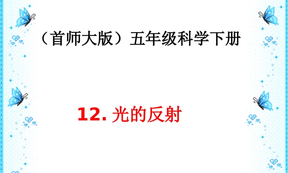 首师大小学科学五下《12.光的反射》PPT课件(1).ppt