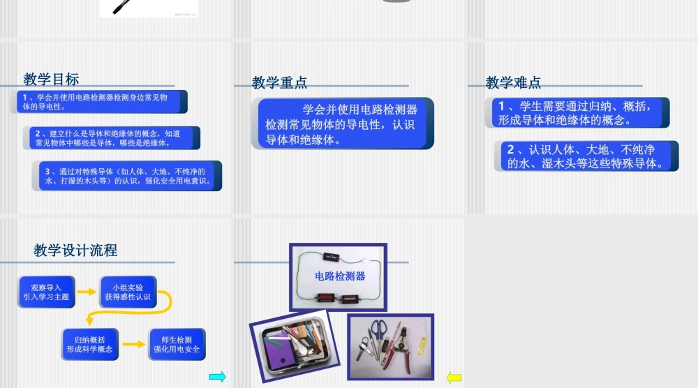 首师大小学科学四上《11.导体和绝缘体》PPT课件.ppt