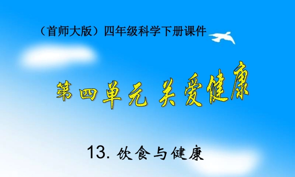 首师大小学科学四下《13.饮食与健康》PPT课件(2).ppt