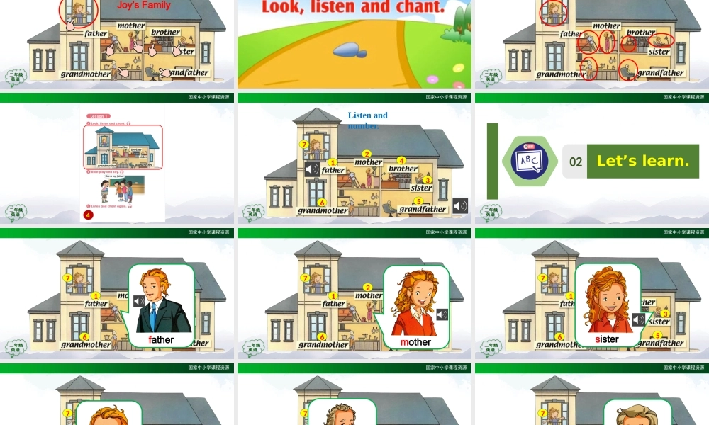 0908二年级【英语(人教版)】Unit 1 My Family (第一课时)-2课件.pptx