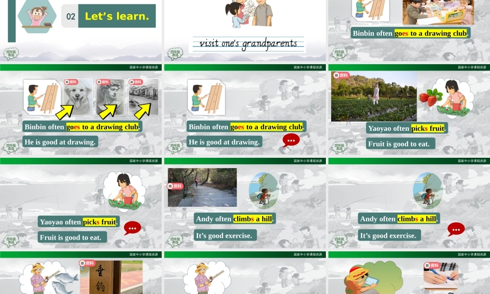 0917四年级【英语(人教版)】《Unit 2 On the Weekend》（第一课时）2课件.pptx