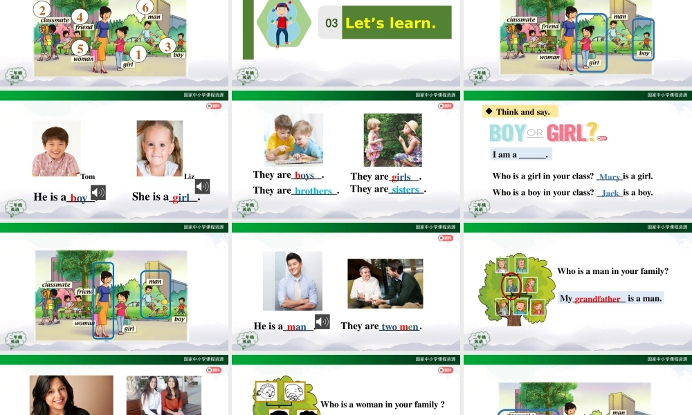 0923二年级【英语(人教版)】Unit 2 Boys and Girls(第一课时)-2课件.pptx