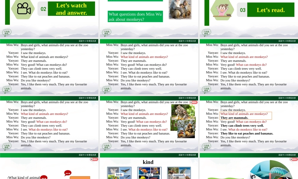 1010六年级【英语(人教版)】Unit 3 Animal World(第二课时)-2课件.pptx