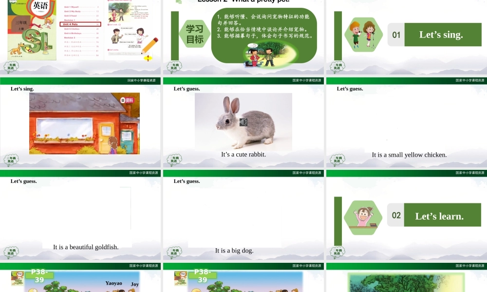 1022三年级【英语(人教版)】Unit 4 Pets 第二课时-2PPT课件.pptx