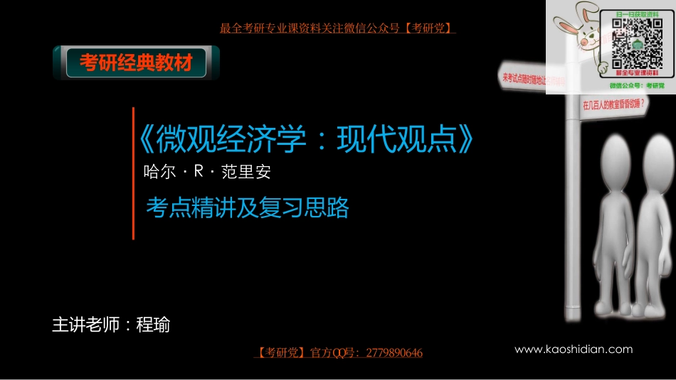 范里安《微观经济学：现代观点》考研考点讲义.pdf_第1页