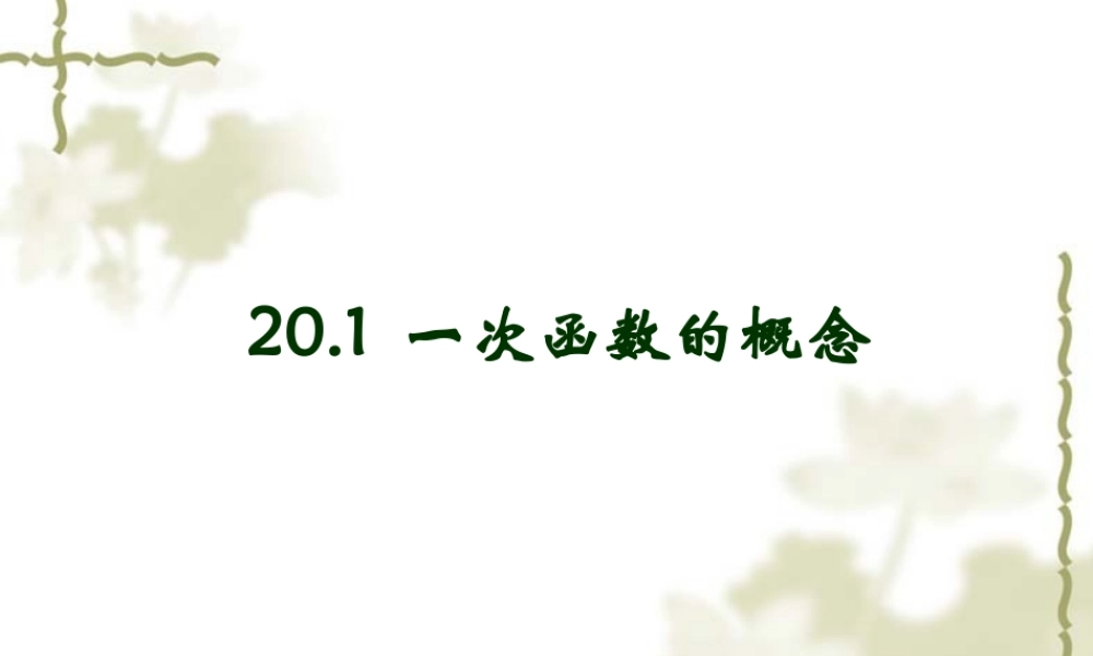 上海教育版数学八下20.1《一次函数的概念》ppt课件2.ppt