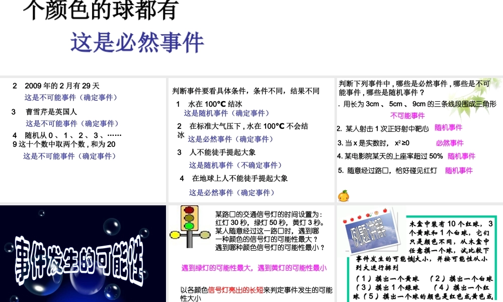 上海教育版数学八下23.1《事件及其发生的可能性》ppt课件4.ppt