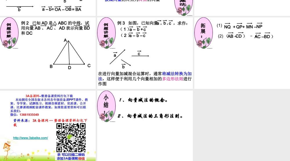 上海教育版数学八下22.4《平面向量及其加减运算》ppt课件4.ppt