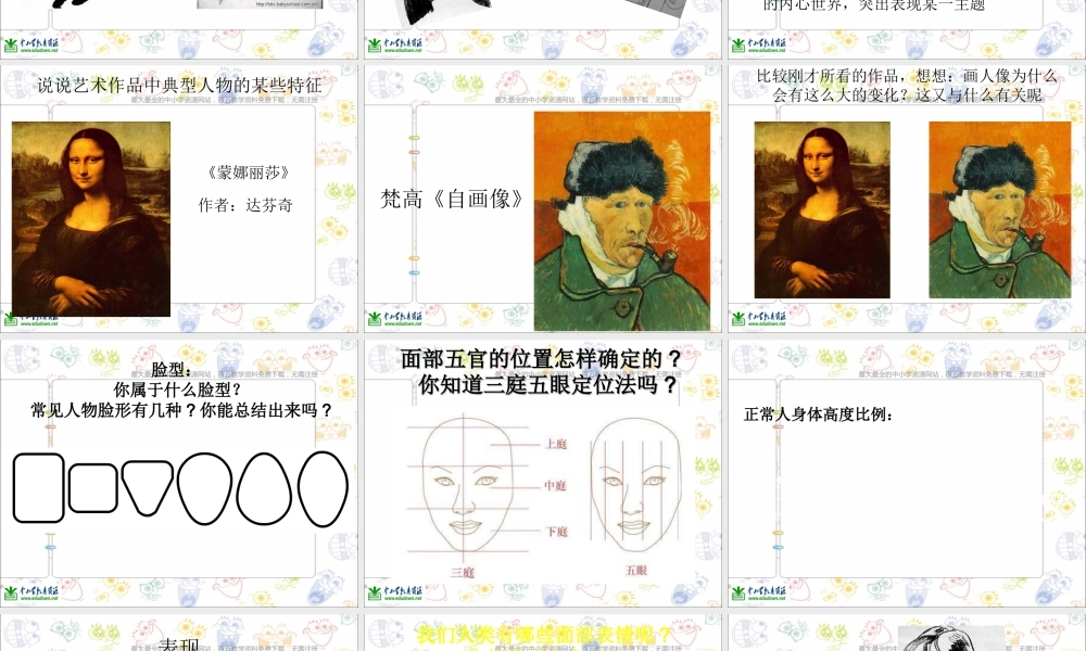 人美小学美术五上《第2课：画人像》PPT课件 (2) .ppt