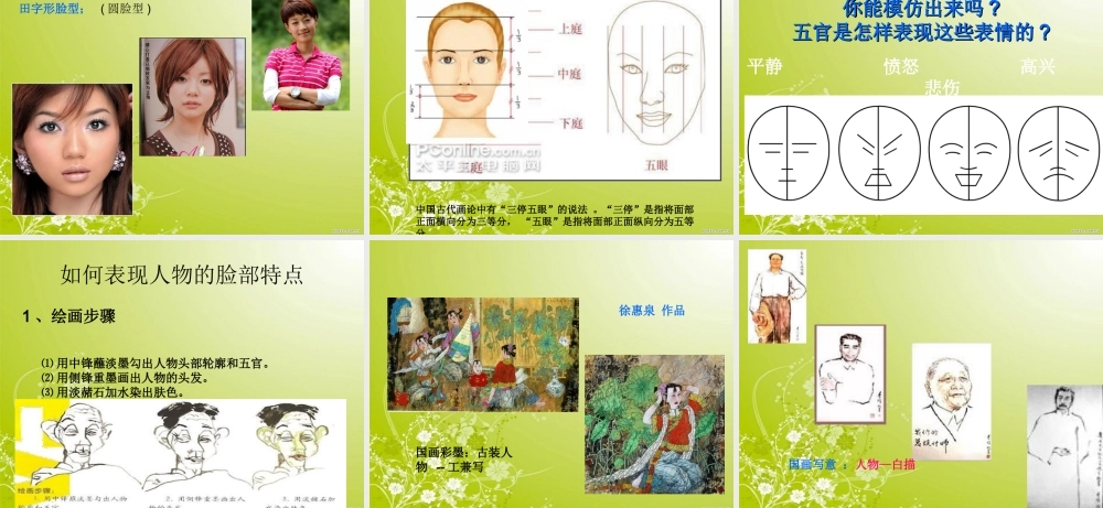 人美小学美术五下《第16课有特点的人脸》PPT课件 (2) .ppt