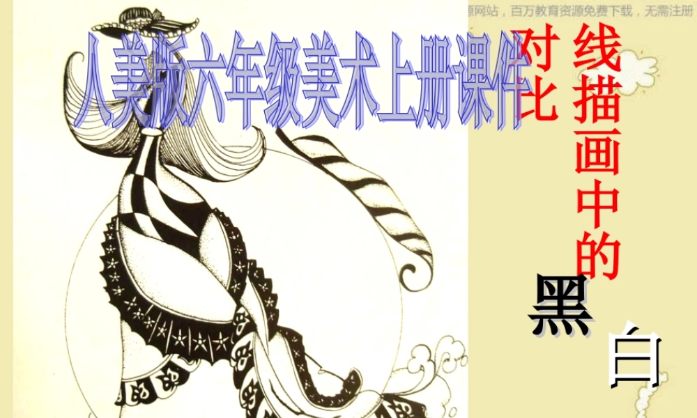 人美小学美术六上《第4课线描画中的黑白对比》PPT课件 (2) .ppt