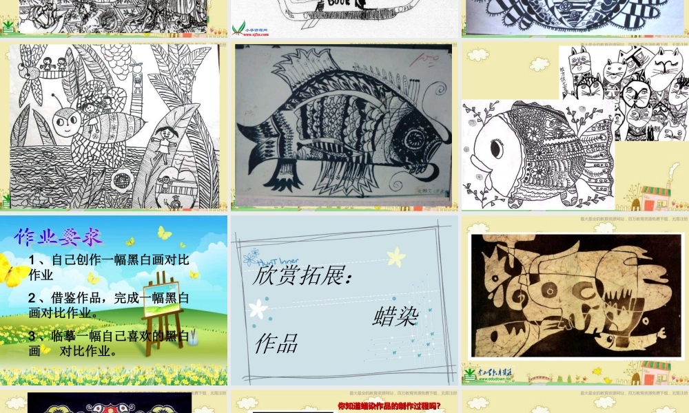 人美小学美术六上《第4课线描画中的黑白对比》PPT课件 (2) .ppt