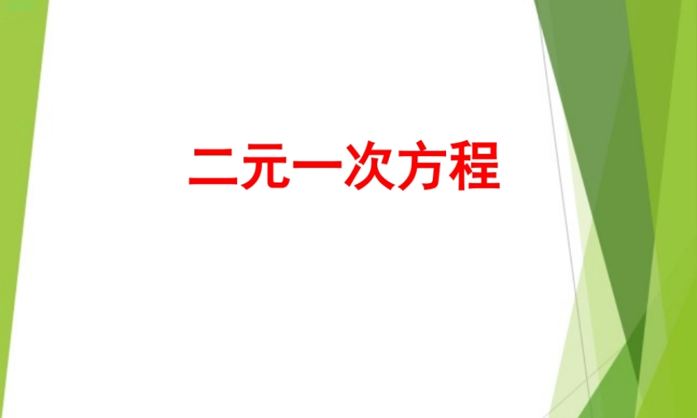 六年级下册 二元一次方程-1.ppt