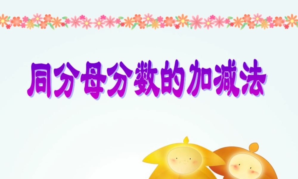 六年级数学上册课件 同分母分数加减法.ppt