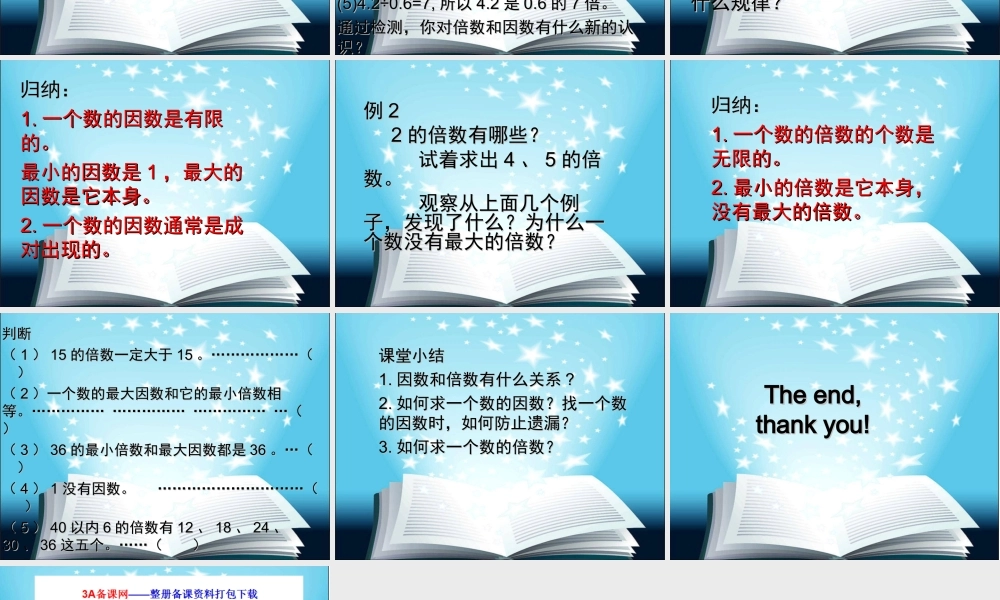 六年级数学上册课件 因数与倍数.ppt