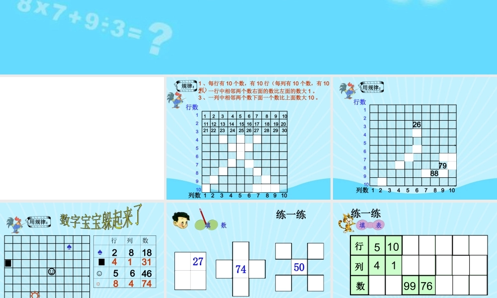六年级数学课件 百数表.ppt