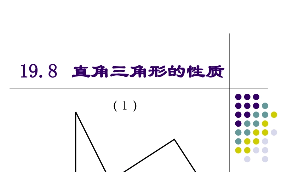 沪教版数学八上19.8《直角三角形的性质》课件 (1).ppt
