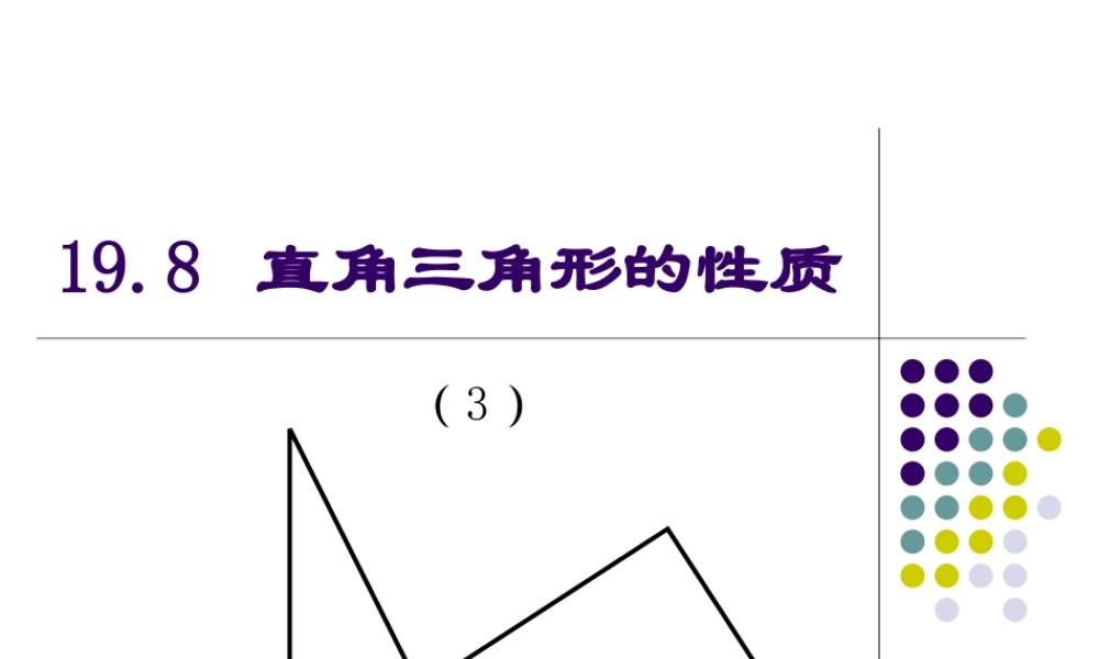 沪教版数学八上19.8《直角三角形的性质》课件 (3).ppt