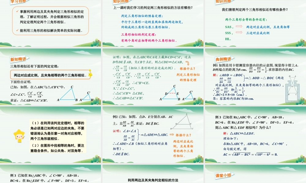 第2课时 两个三角形相似的判定.pptx