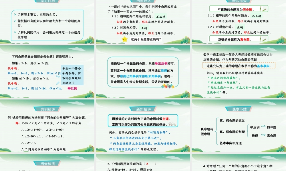 第2课时 真命题与假命题.pptx