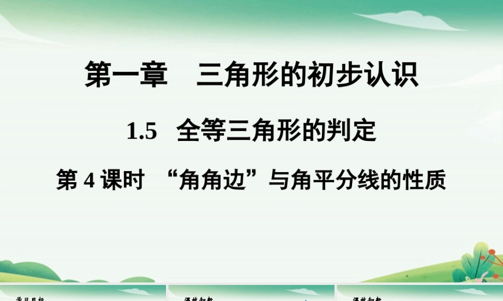 第4课时 “角角边”与角平分线的性质.pptx