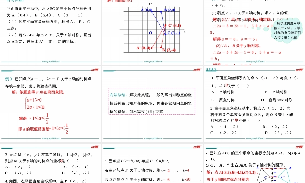 13.2 第2课时 用坐标表示轴对称.ppt
