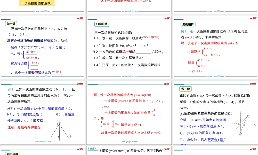 19.2.2 第3课时 用待定系数法求一次函数解析式.ppt