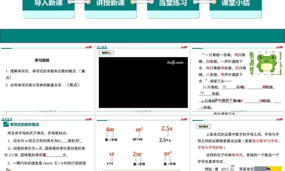 2.1 第2课时 单项式.ppt