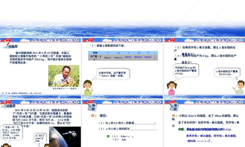 2.1 第1课时 用字母表示数2.ppt