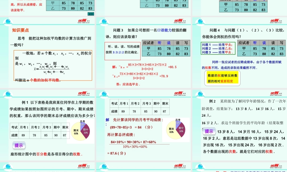 20.1.1 第1课时 平均数和加权平均数2.ppt