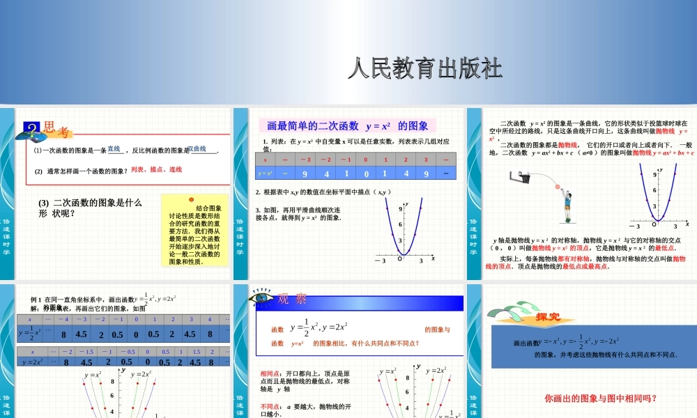 22.1 二次函数的图像和性质 第2课时.ppt