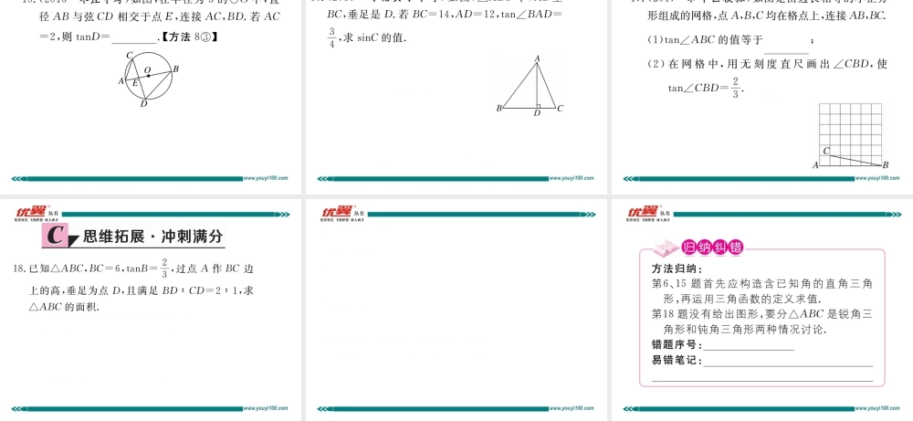 28.1 第2课时 余弦函数和正切函数.ppt