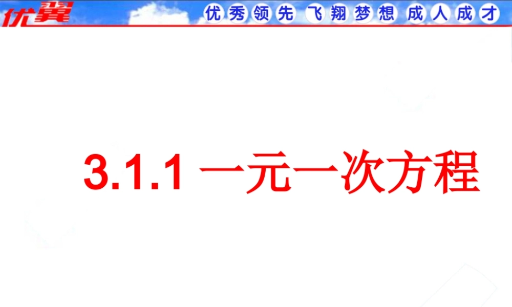 3.1.1 一元一次方程2.ppt
