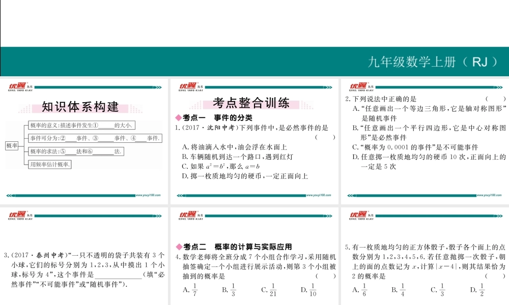 第二十五章 本章小结与复习.ppt