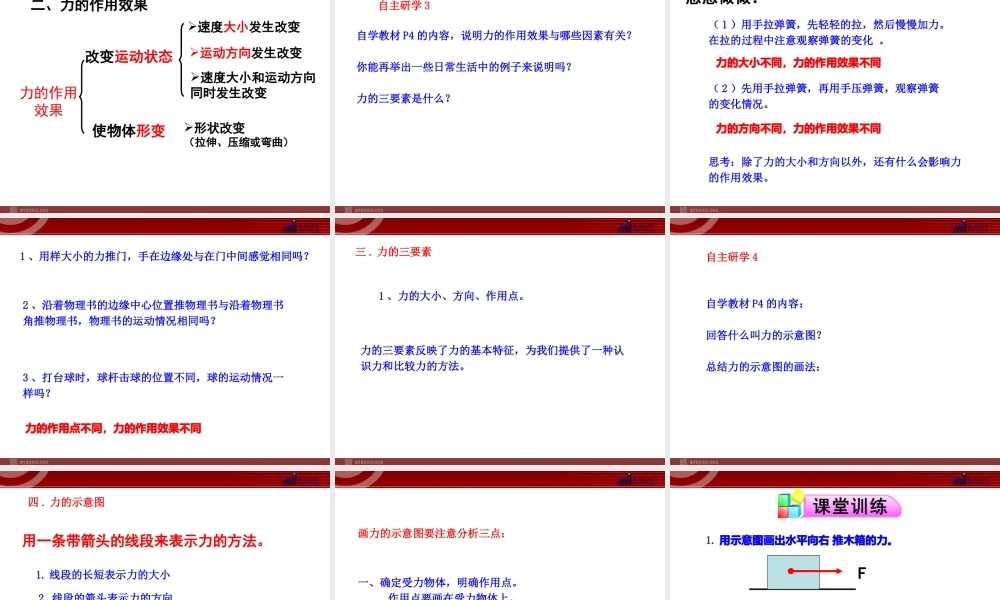 新人教版八年级物理下册：第7章第1节 力 课件.ppt