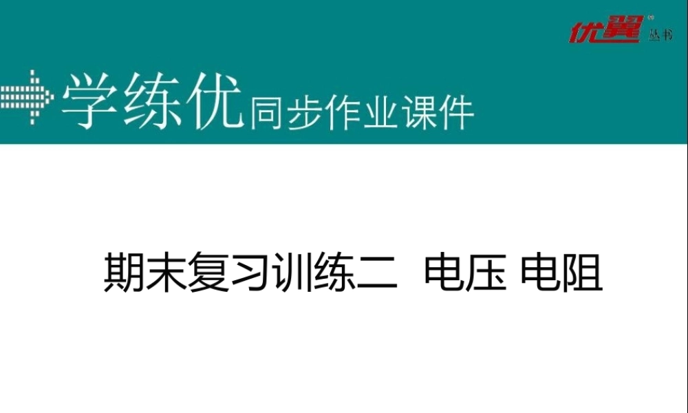 期末复习训练二电压 电阻.ppt
