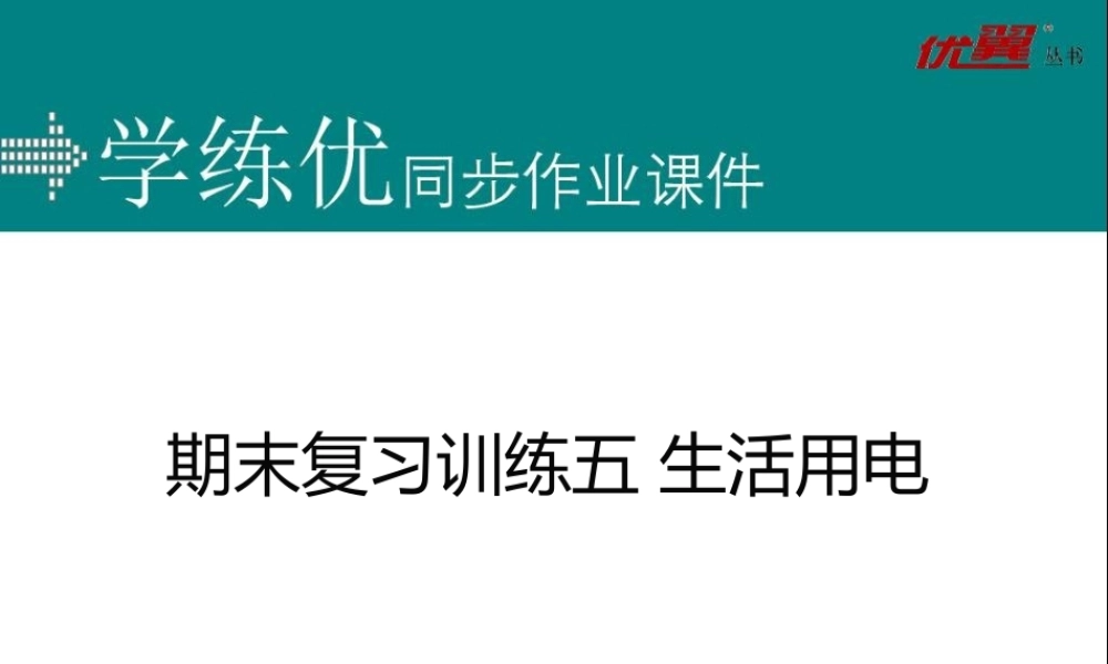 期末复习训练五 生活用电.ppt