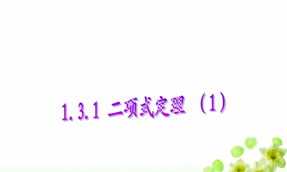 1.3.1 二项式定理.ppt