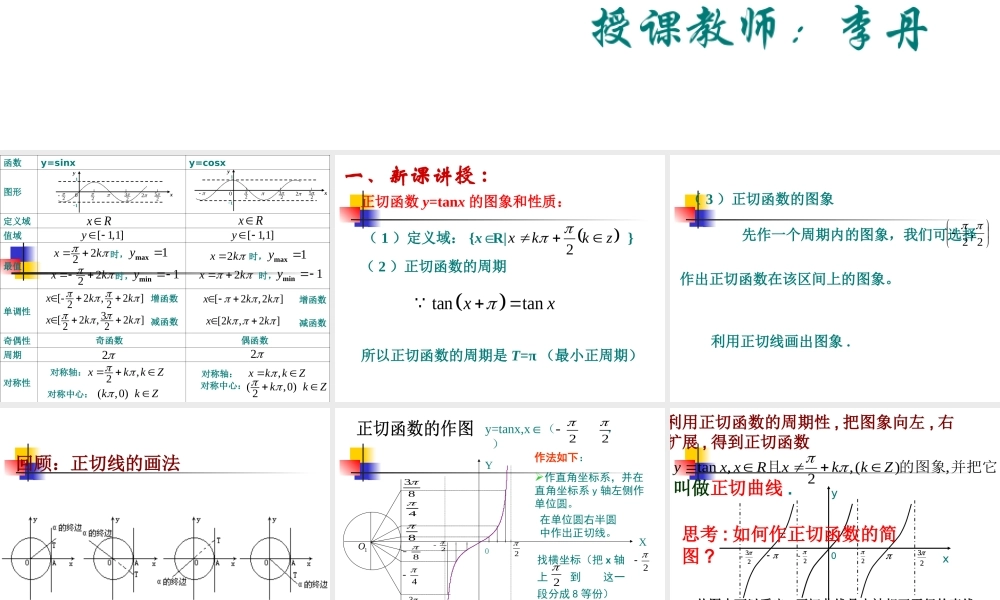 1.4.3正切函数的图像和性质(1)公开课.ppt