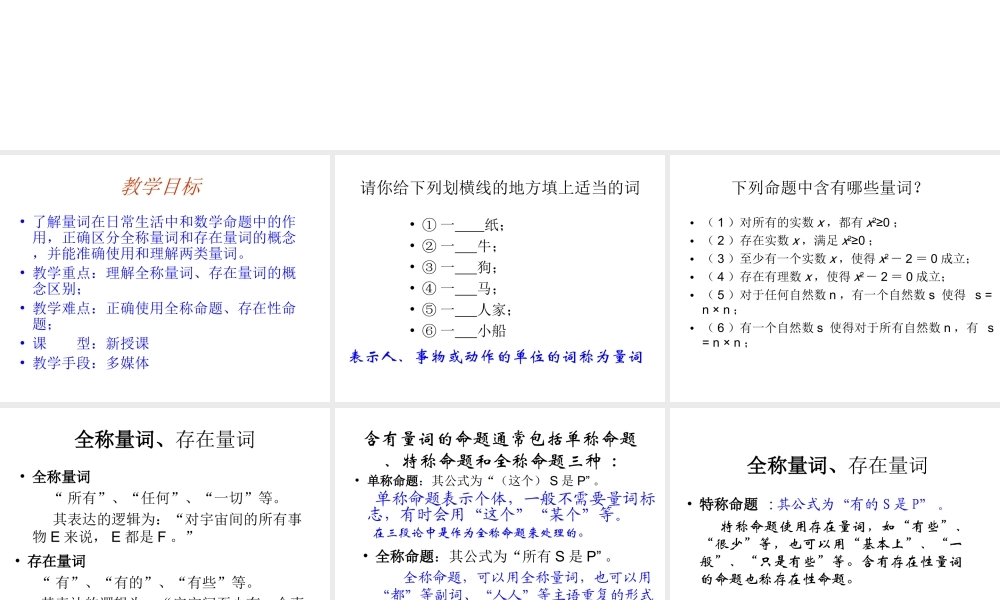1.4.1《全称量词与存在量词》课件.ppt