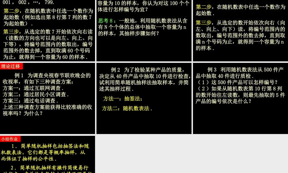 2.1.1简单随机抽样.ppt