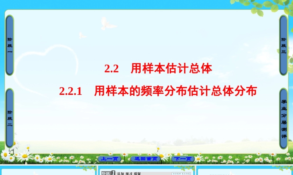 2018版高中数学（人教A版）必修3同步课件： 第2章 2.2.1 用样本的频率分布估计总体分布.ppt