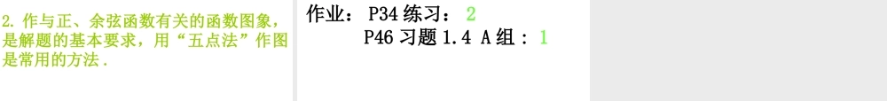【数学】1.4.1《正弦、余弦函数图象》课件（新人教A版必修4）.ppt
