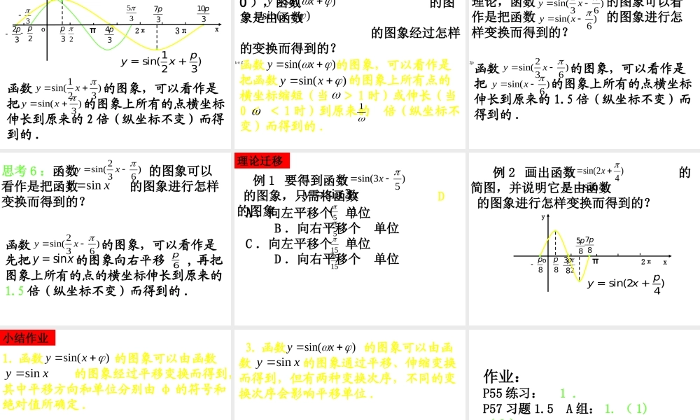 【数学】1.6《三角函数模型的简单应用》课件（1）（新人教A版必修4）.ppt