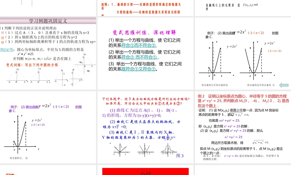 【数学】2.1.1《曲线与方程》课件（新人教A版选修2-1）.ppt