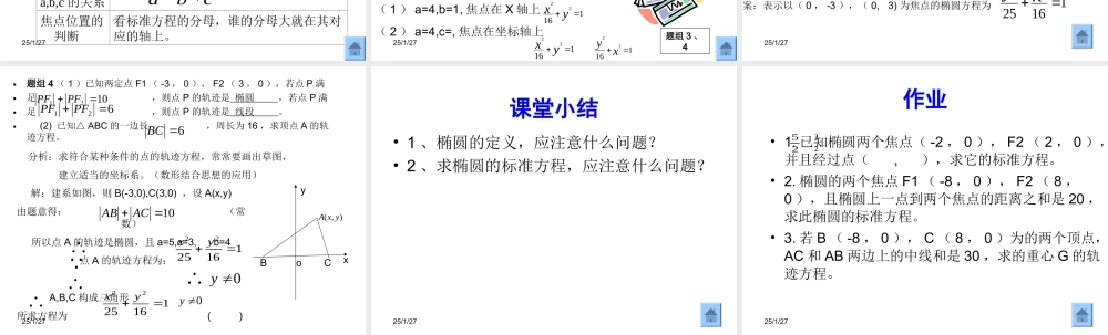 【数学】2.2.1《椭圆及其标准方程》课件（新人教A版选修2-1）.ppt